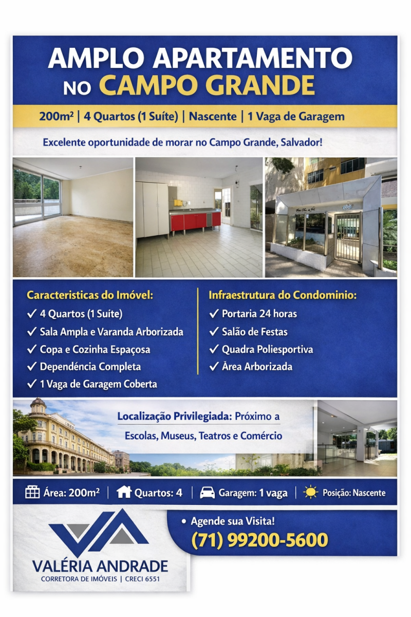 Apartamento Campo Grande 4/4 200m2