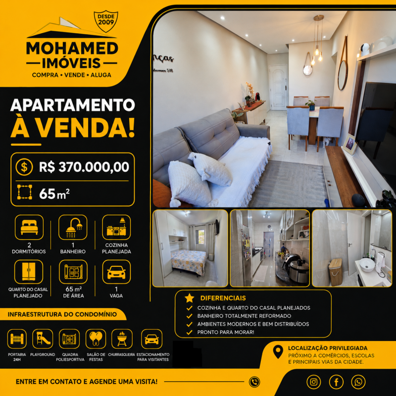 🏡 APARTAMENTO À VENDA | CONDOMÍNIO CAMPOS DO GOPOÚVA – GUARULHOS