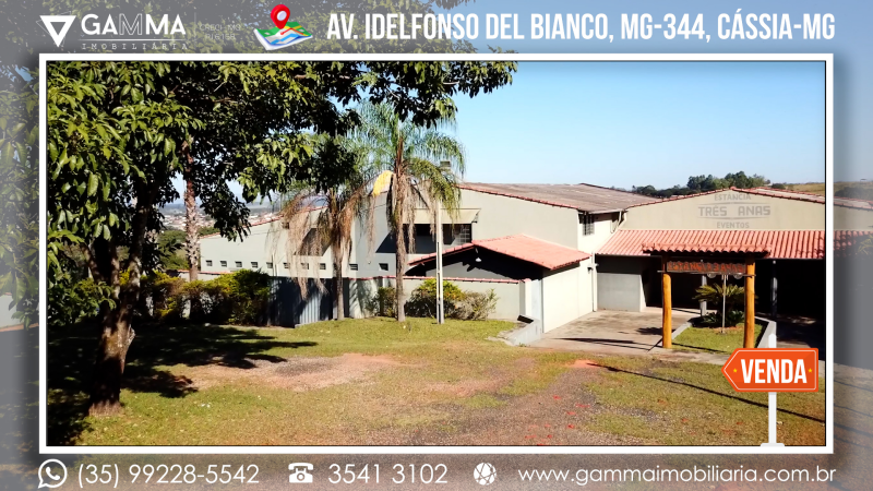 ESTÂNCIA TRÊS ANAS, DEZ HECTARES COM EXCEPCIONAL SALÃO DE FESTAS EM CÁSSIA-MG.