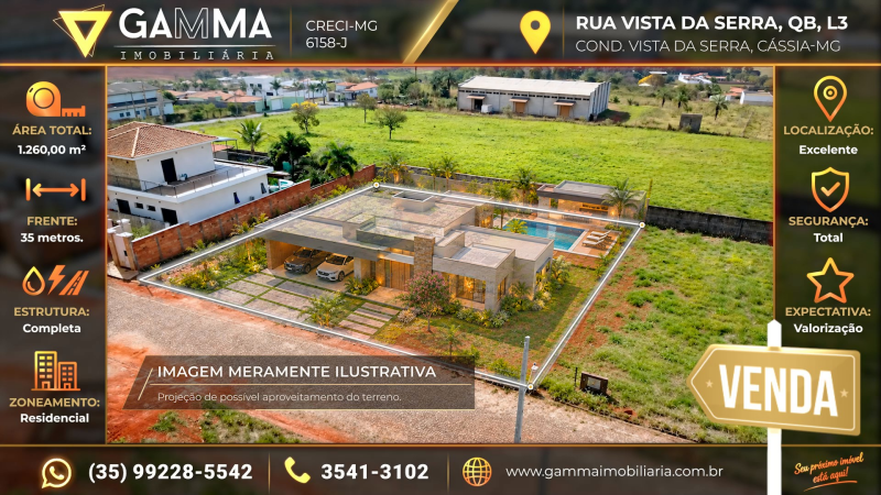 ESPETACULAR LOTE DE 1.260 M² NO VISTA DA SERRA