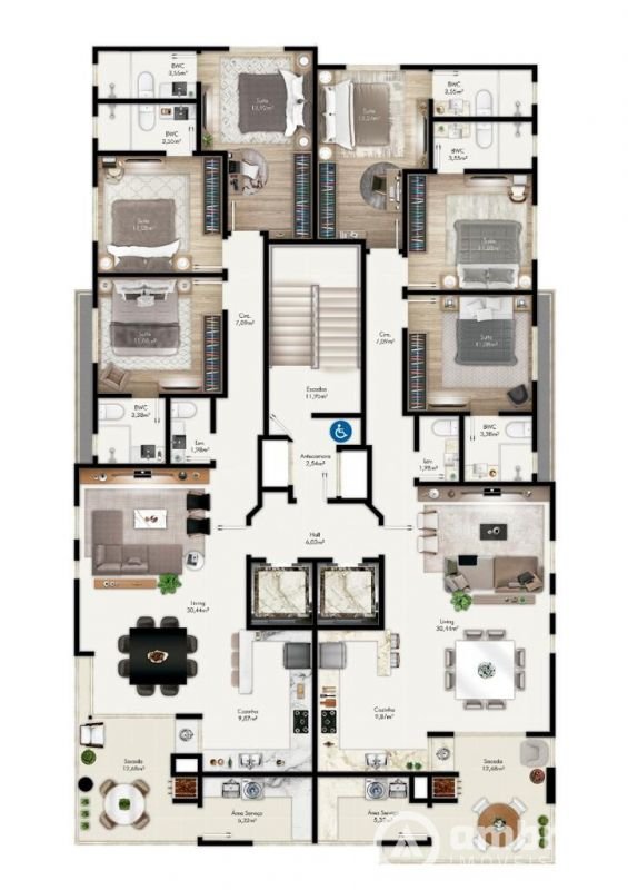 Apartamento de 3 quartos, 125m² no bairro Meia Praia, em Itapema | Eu Corretor