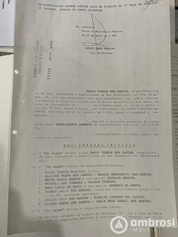 Amplo Terreno no Centro de Brusque, Localização Privilegiada 