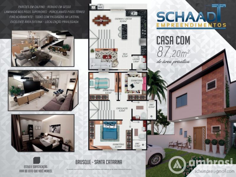 Casa de 87m² no bairro Souza Cruz, em Brusque | Eu Corretor