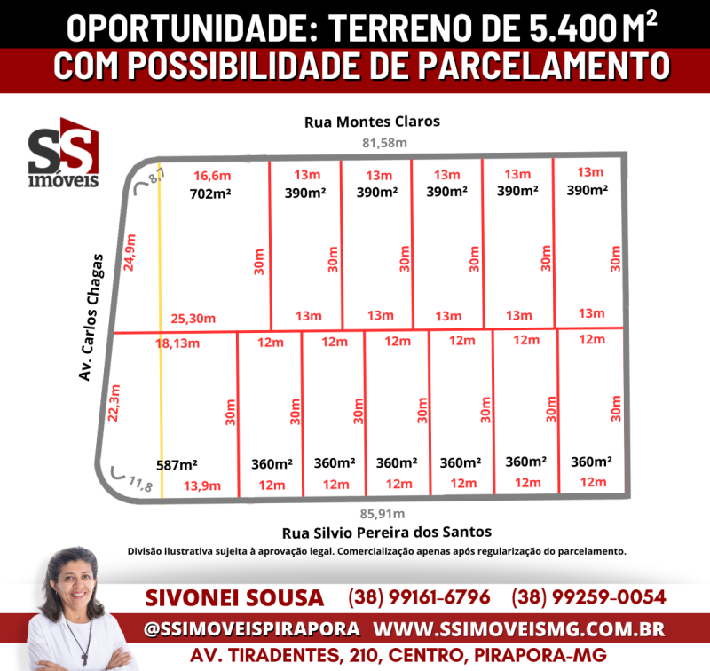 Terreno na Rua Montes Claros