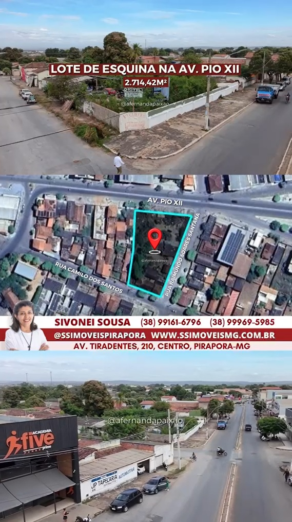 Lote de esquina na Av. Pio Xii