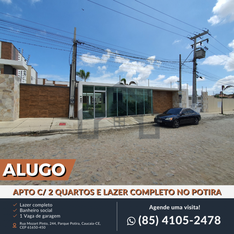 ALUGO APARTAMENTO EM CONDOMÍNIO NO BAIRRO PARQUE ALBANO COM 2 QUARTOS