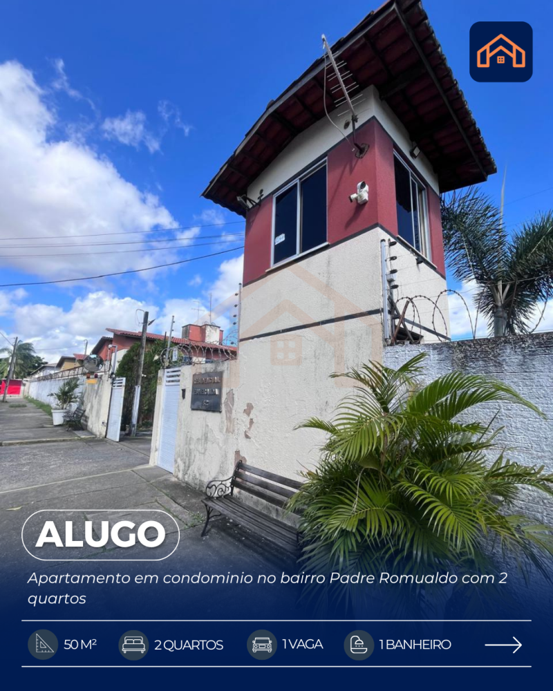 ALUGO APARTAMENTO EM CONDOMÍNIO NO BAIRRO PADRE ROMUALDO COM 2 QUARTOS