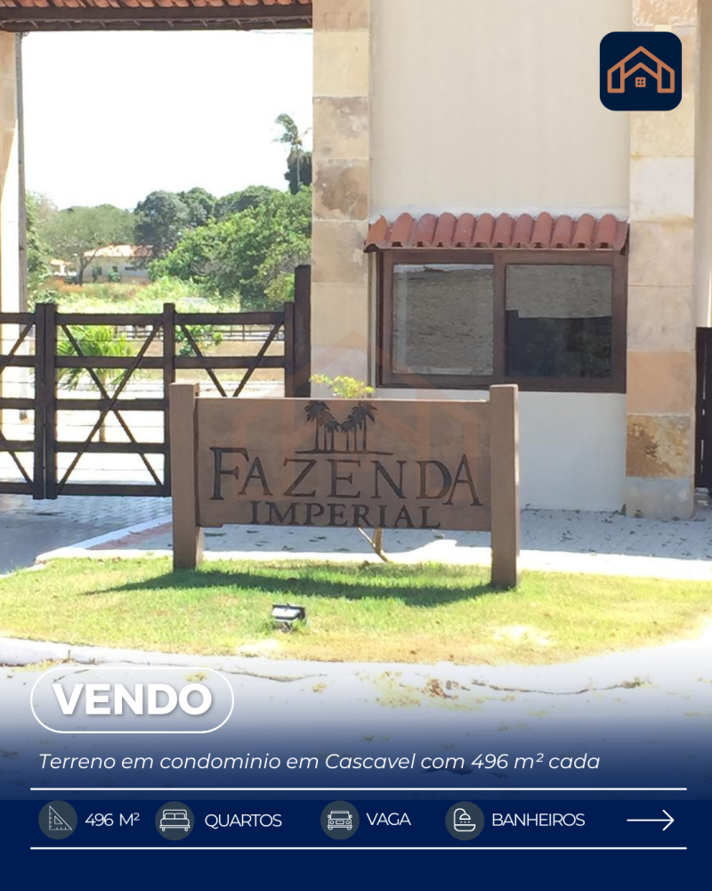 🏡 CONDOMÍNIO FAZENDA IMPERIAL – CASCAVEL/CE VENDO 2 LOTES EM CONDOMÍNIO FECHADO