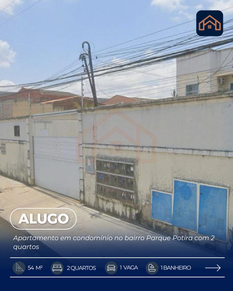 ALUGO APARTAMENTO EM CONDOMÍNIO NO BAIRRO PARQUE POTIRA COM 2 QUARTOS
