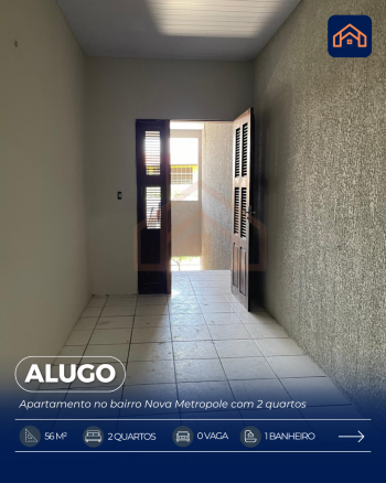 ALUGO APARTAMENTO NO BAIRRO NOVA METROPOLE COM 2 QUARTOS