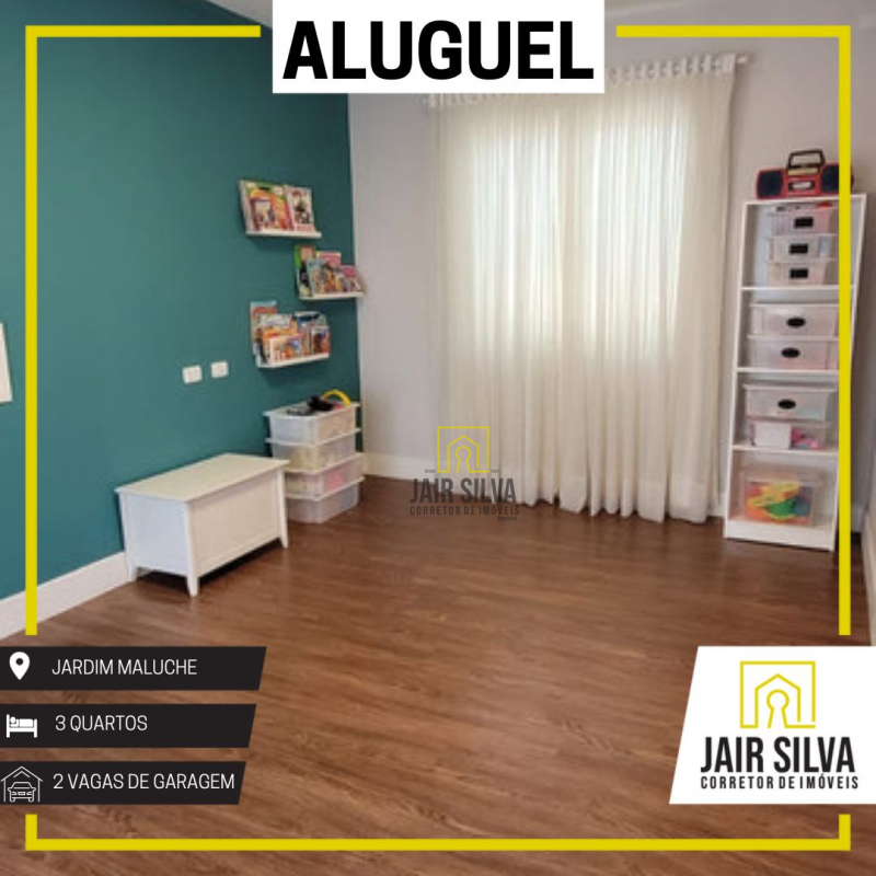 LOCAÇÃO - CASA DE ALTO PADRÃO NO BAIRRO JARDIM MALUCHE.