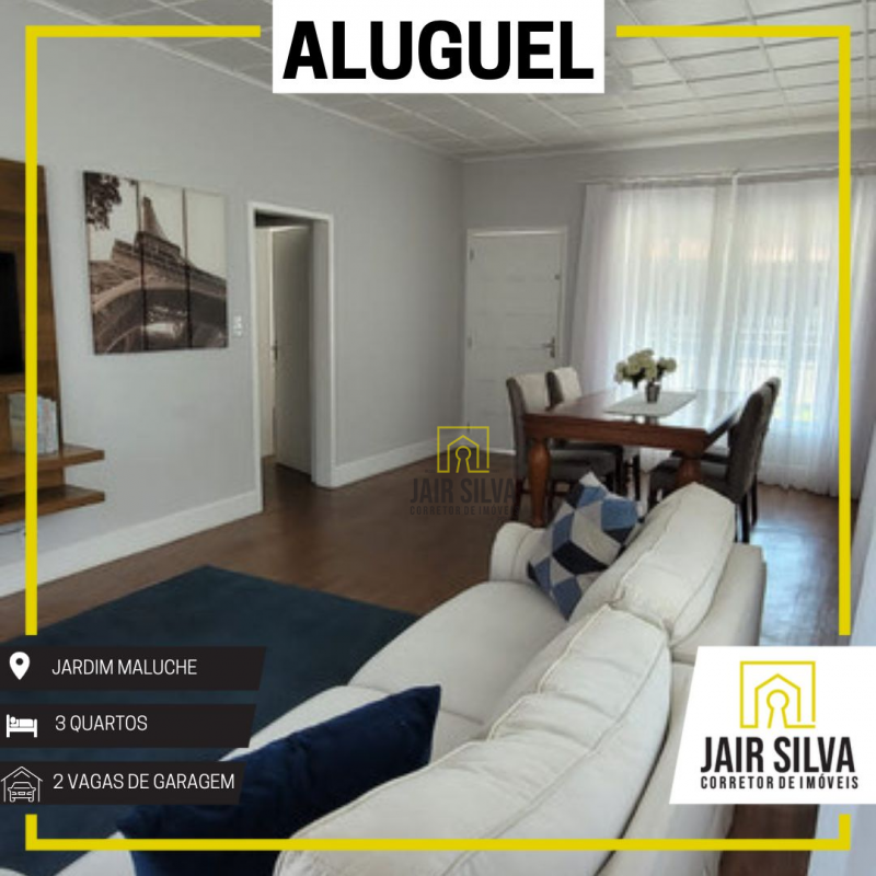 LOCAÇÃO - CASA DE ALTO PADRÃO NO BAIRRO JARDIM MALUCHE.