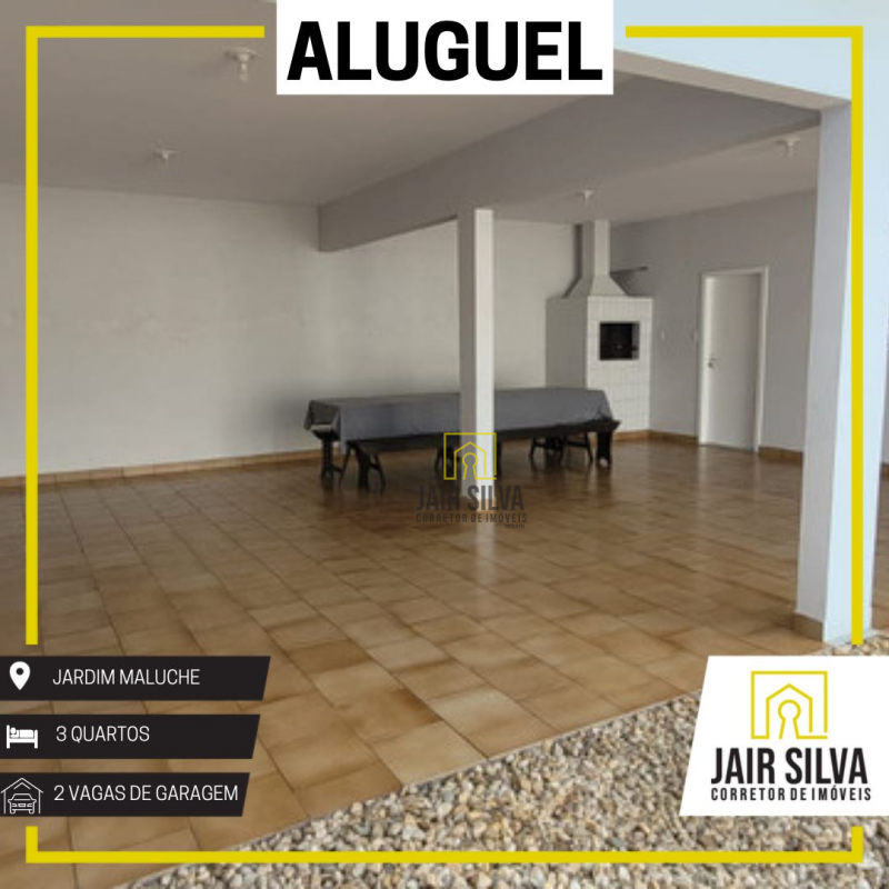 LOCAÇÃO - CASA DE ALTO PADRÃO NO BAIRRO JARDIM MALUCHE.