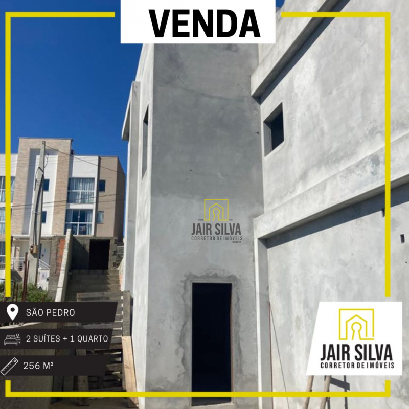 VENDA - CASA DE ALTO PADRÃO, EM FASE DE CONSTRUÇÃO NO BAIRRO SÃO PEDRO.