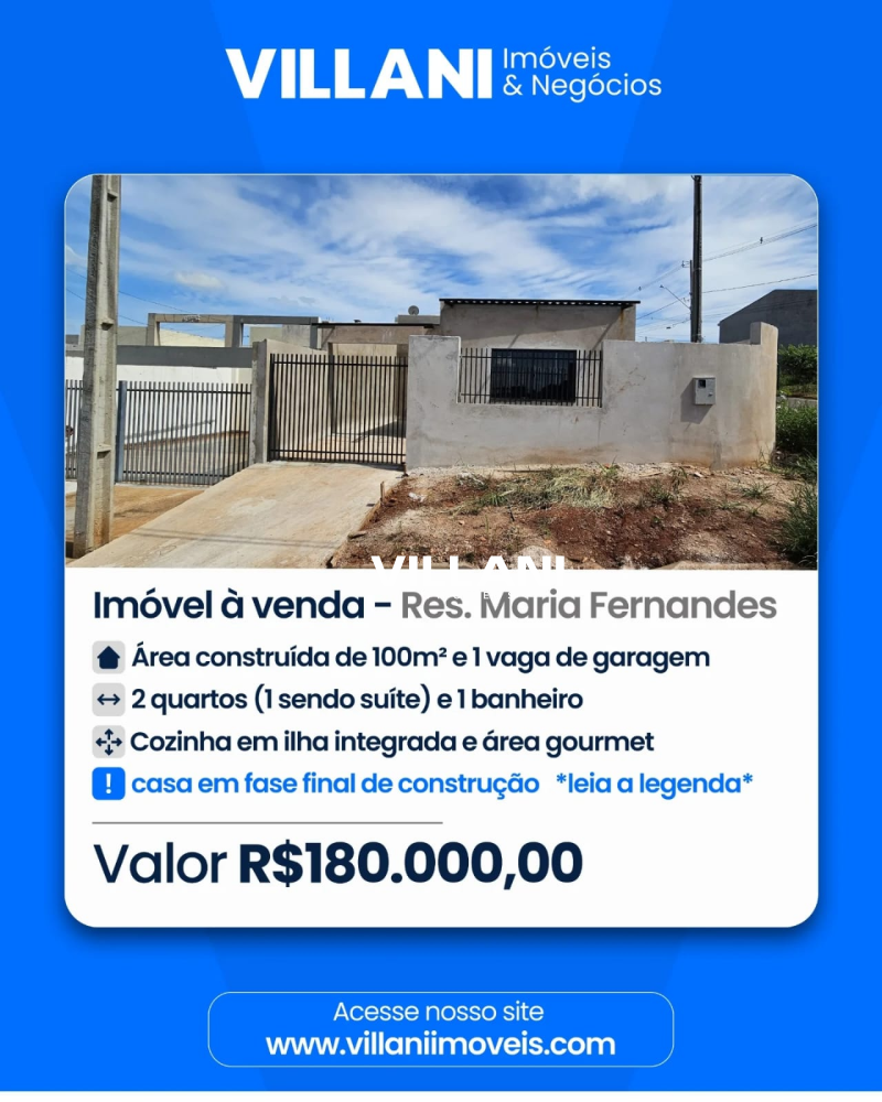 Casa à Venda Res. Maria Fernandes
