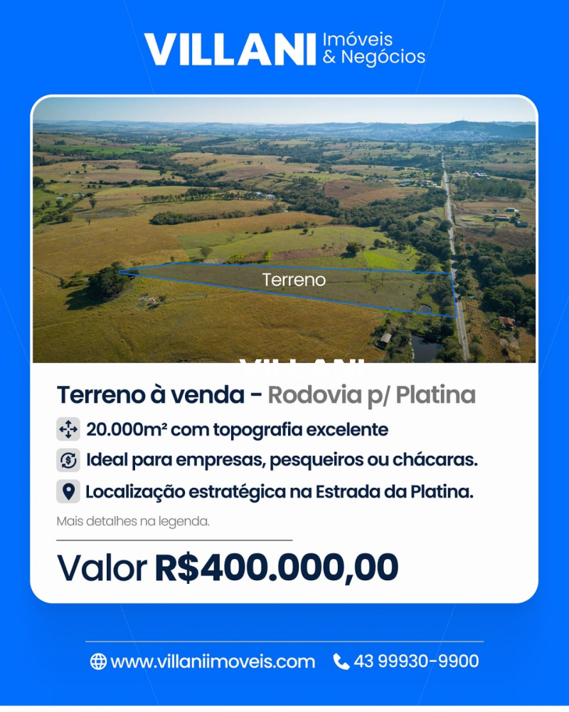 Terreno à Venda Rodovia p/ platina