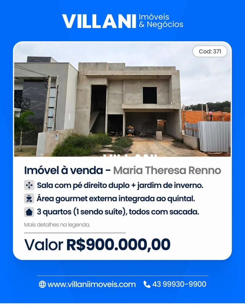 Imóvel à venda Res. Maria Thereza Rennó