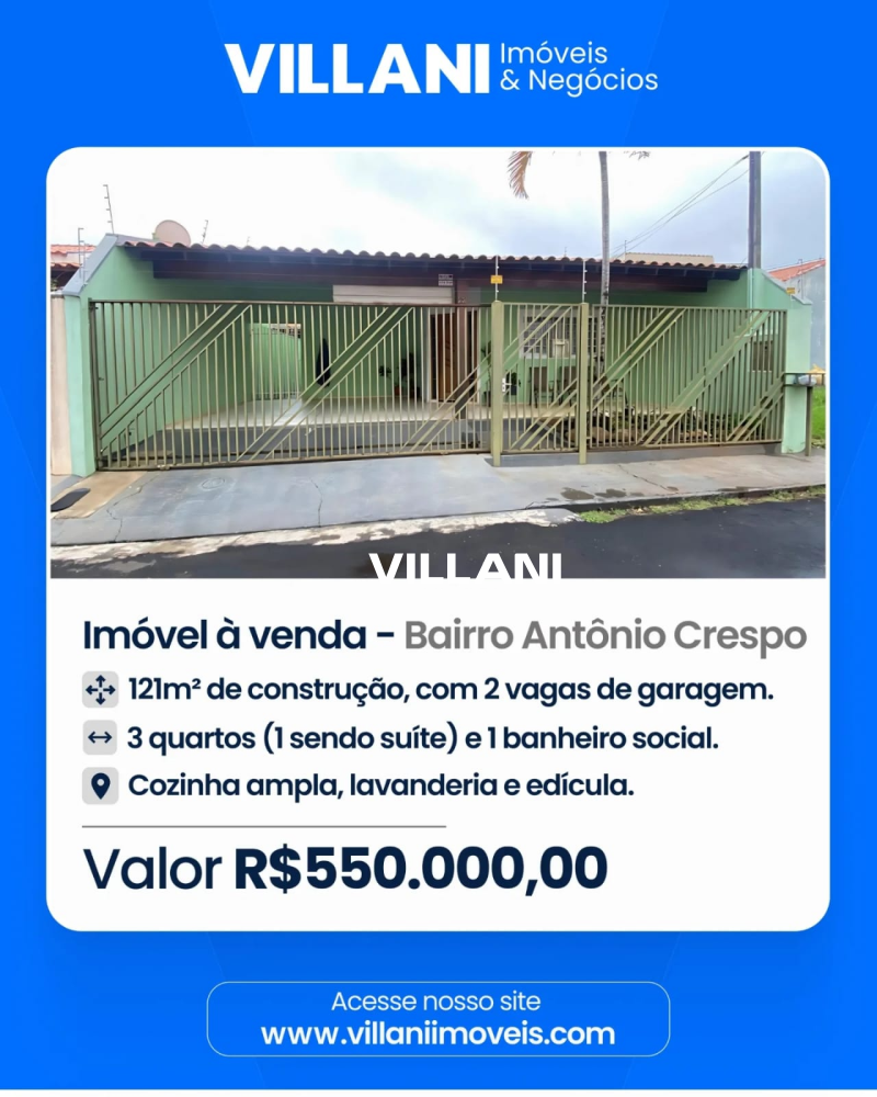 Imóvel à venda - Bairro Antônio Crespo