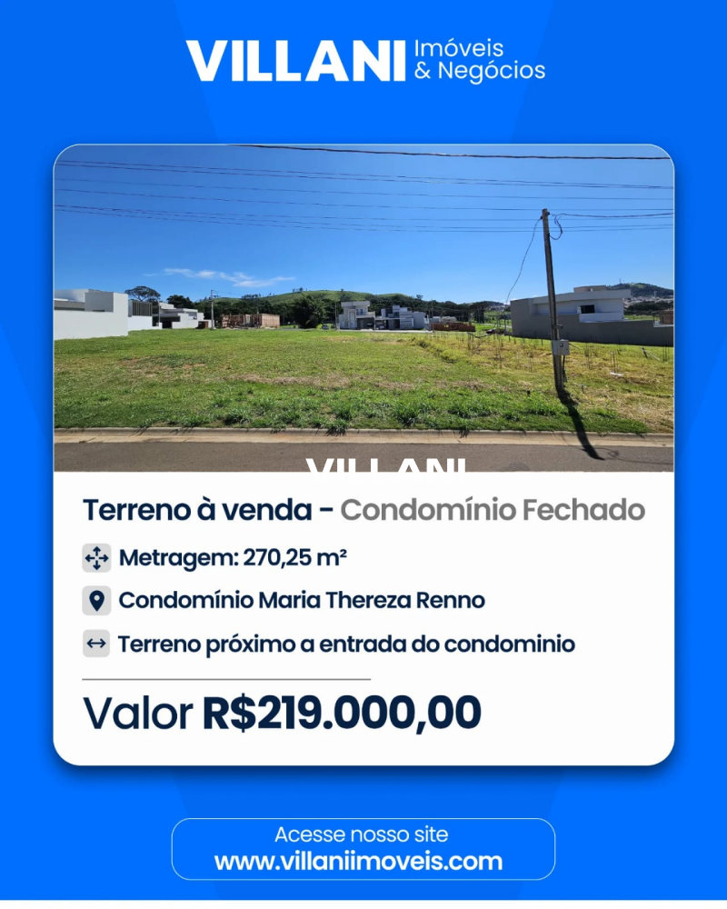 Terreno à venda Maria Thereza Rennó