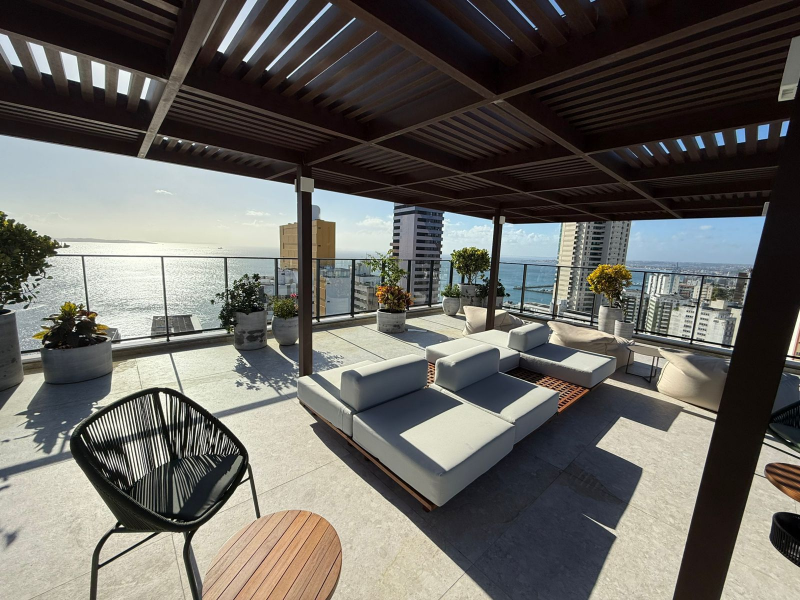 Corredor da Vitoria, Apartamento Studio Para Venda, 25,3m2,       Porteira Fechada, Vista Mar,  Salvador/BA.