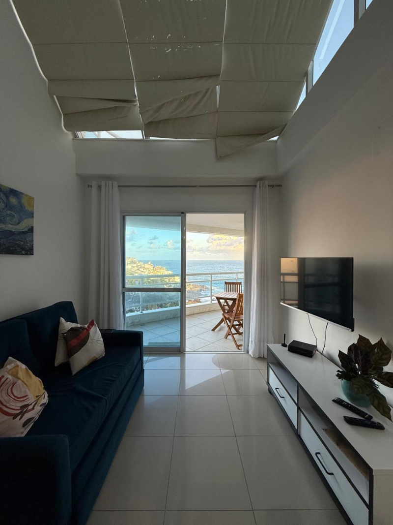 ONDINA, APARTAMENTO DE COBERTURA PARA VENDA, 01 QUARTO, MOBILIADA, FRENTE AO MAR, 90m2, SALVADOR/BA.