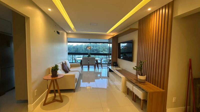 Alphaville1, Apartamento Para Locação, 91m2,   02 Quartos, Mobiliado, Salvador/BA.