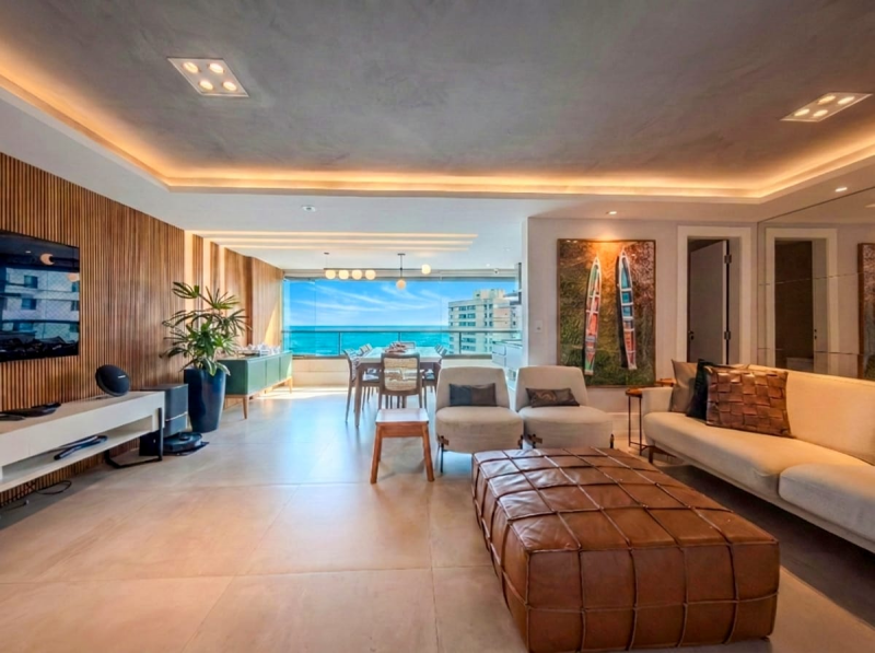 Jaguaribe, Apartamento Para Venda, 155m2, Nascente, Vista Mar,  Andar Alto, 03 Quartos Com 03 Suiítes, Salvador/BA