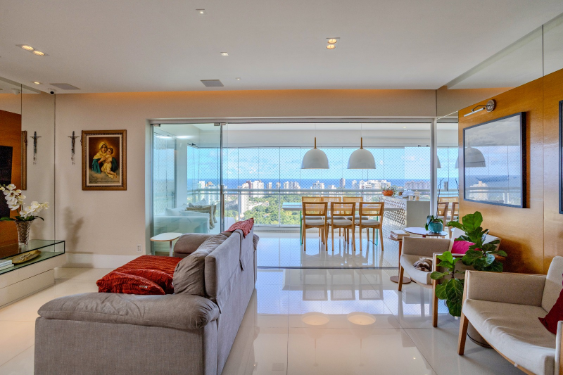 Etco Greenville, Apartamento Para Venda, 131m2, 03 Quartos  Nascente, Vista Mar, Andar Alto,  Salvador/BA.